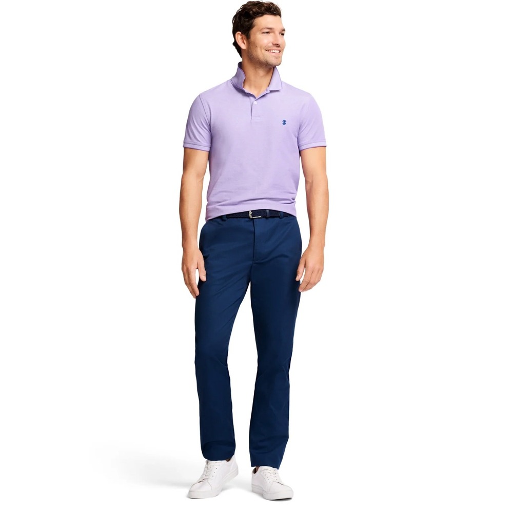 NWOT IZOD Mens Straight Fit American Chino Navy Blue Pants 36x30 Business Casual